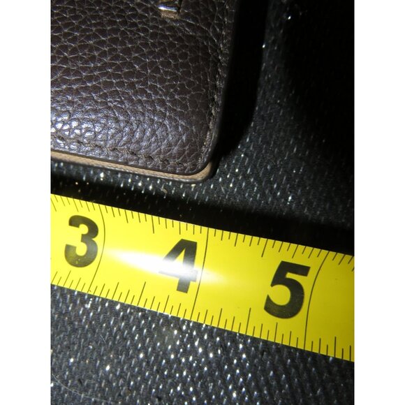 BOGO Michael Kors Bedford Carryall Card Case Brown Pebble Leather compact Wallet - Picture 9 of 9